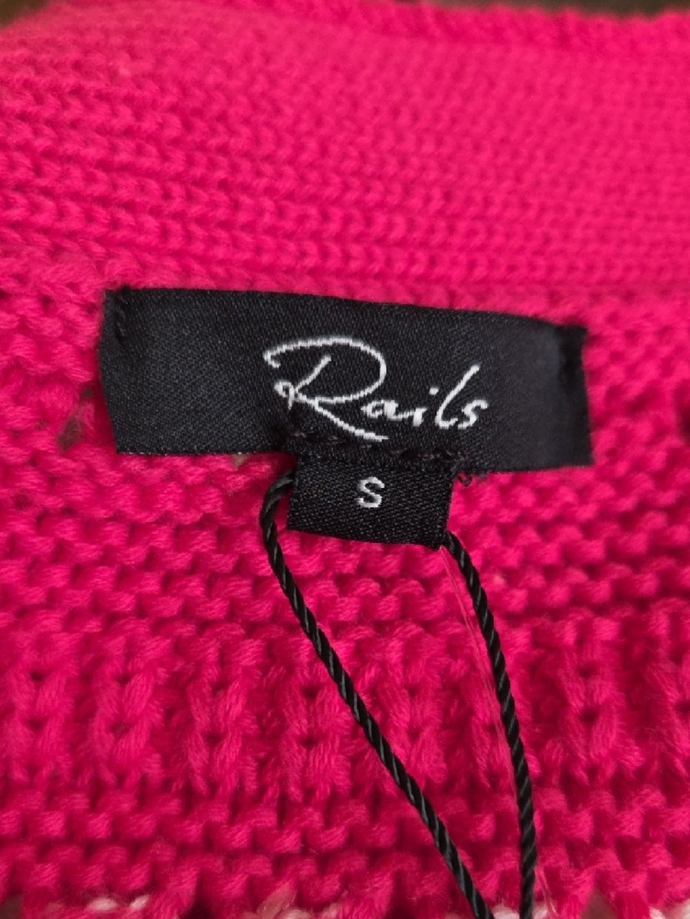 Rails Pink and White Striped Button-Up Cotton Cardigan - Picture 6 of 9